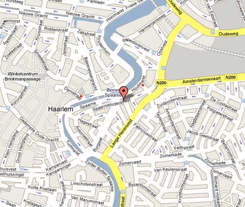 plattegrond Haarlem, locatie piano les